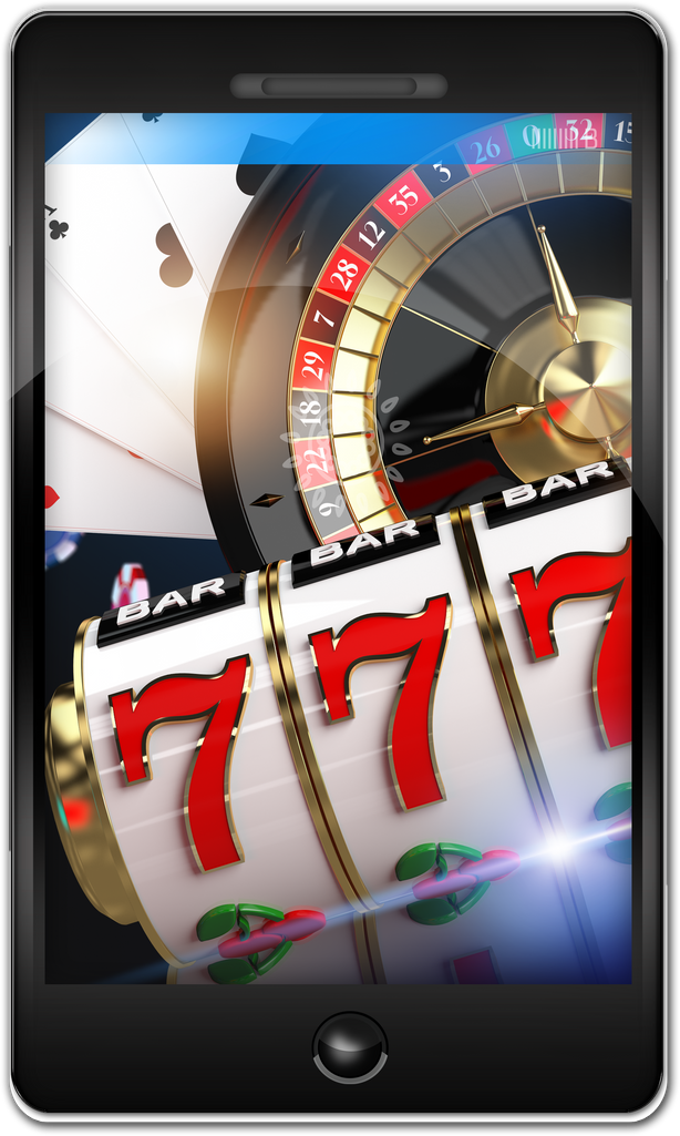 Online Casino Games Smartphone Application 3D Illustration PNG